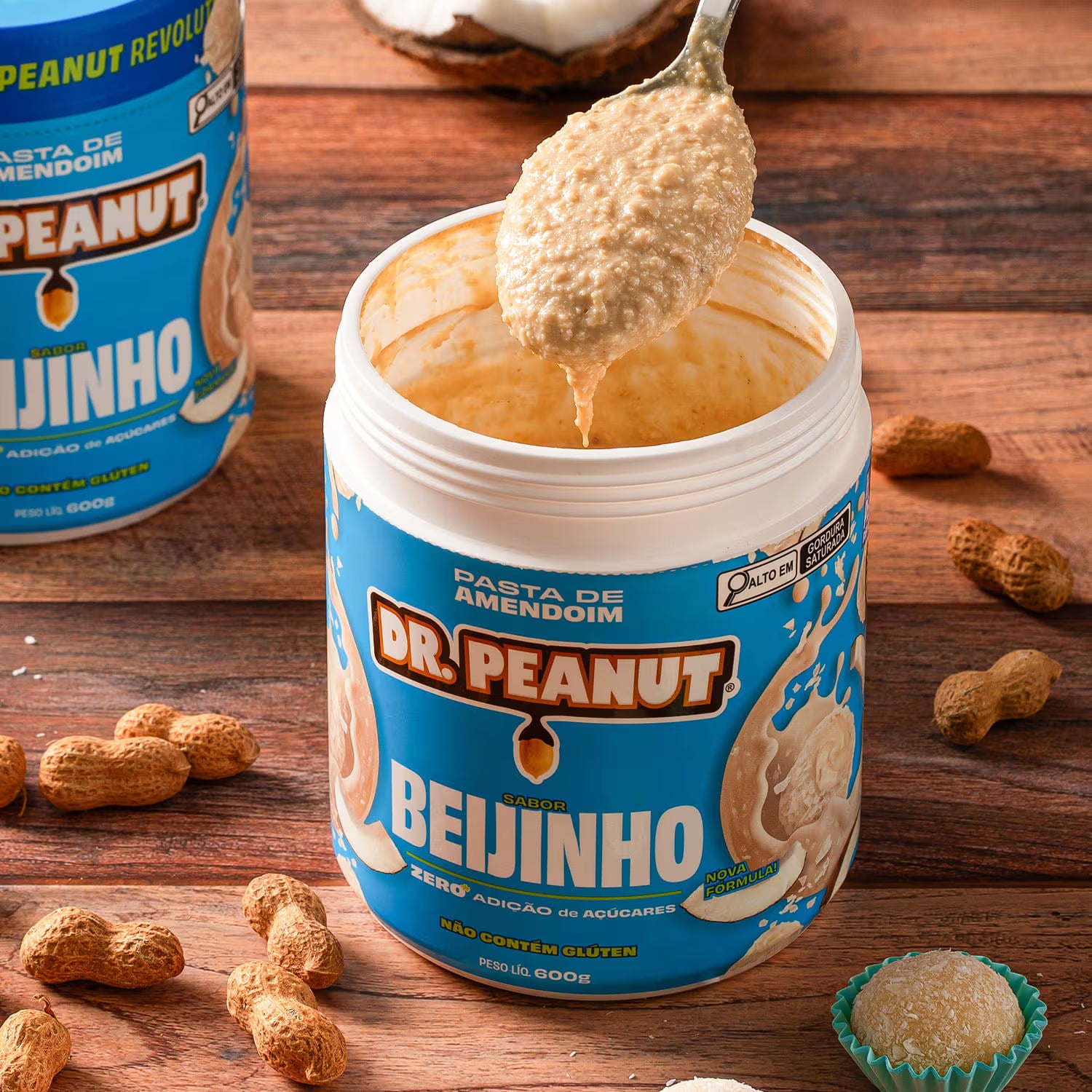 Pasta de amendoim sabor Beijinho 600g