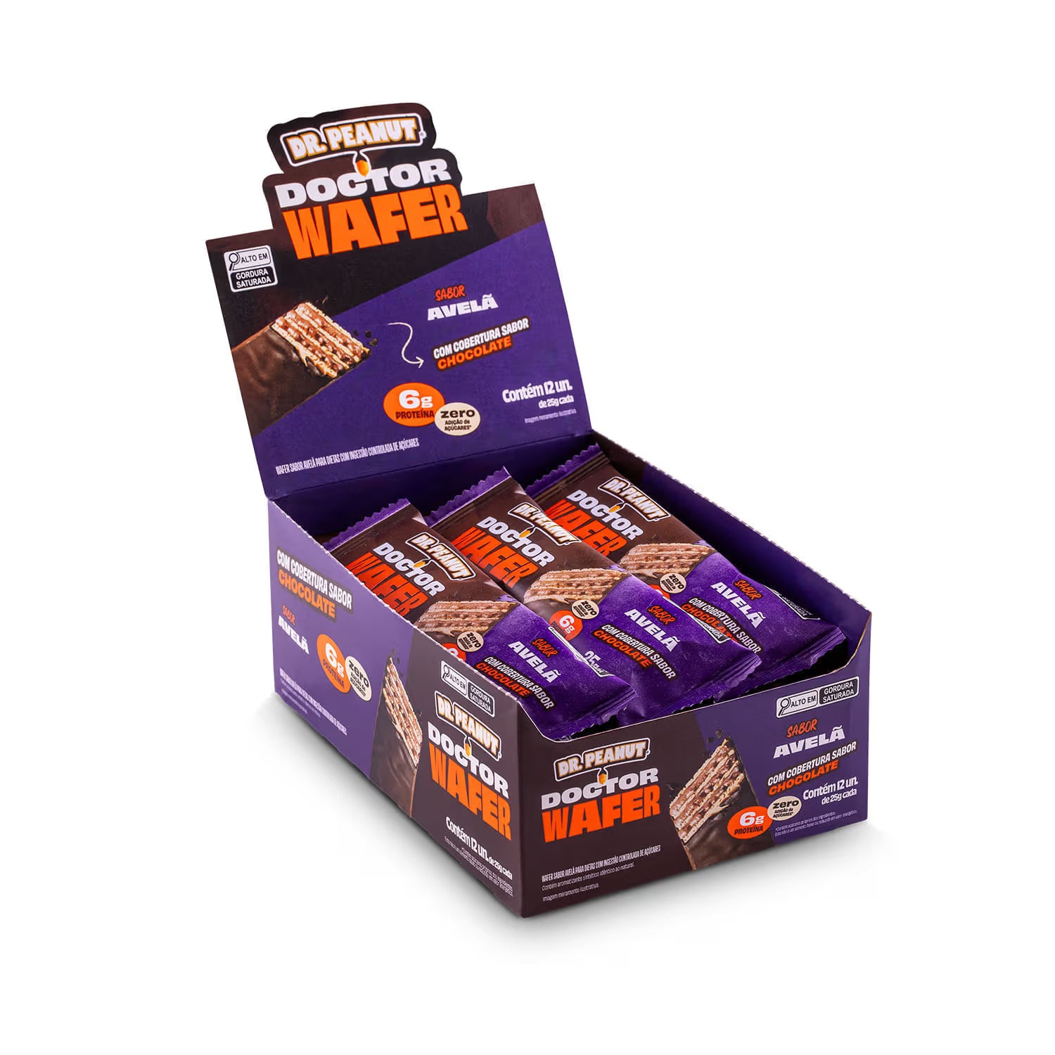 Display Doctor Wafer Avelã - 25g 12 Un. 300g