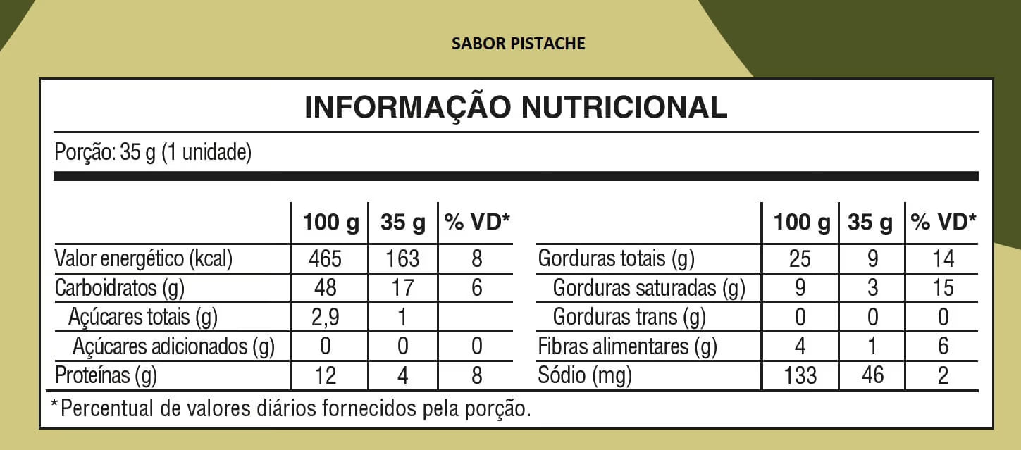 Alfajor sabor Pistache com Cobertura de Chocolate Branco 35g